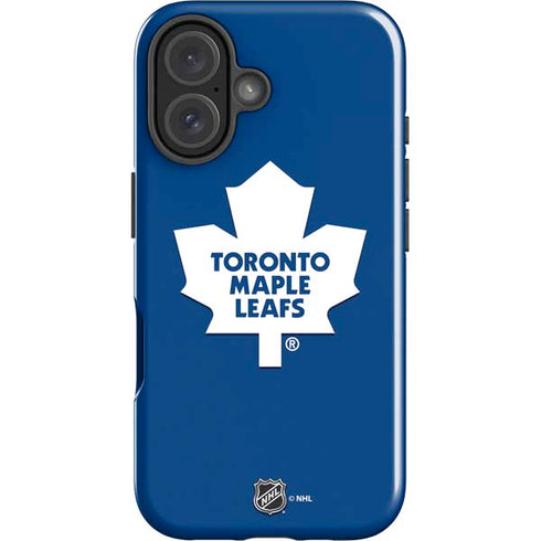 NHL Toronto Maple Leafs Solid Background iPhone 16 Impact Case